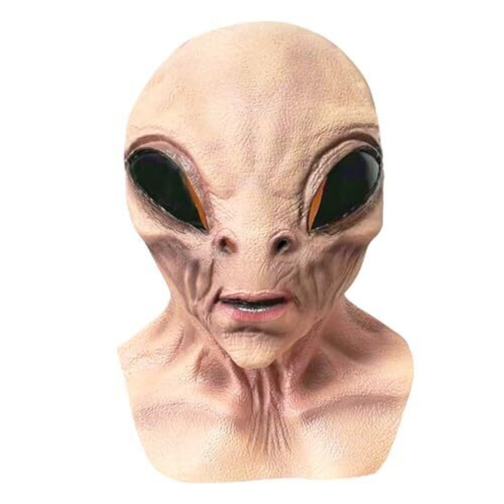 2253 Alien Mask, Scary Latex UFO Head Mask, Realistic Alien Face Masks